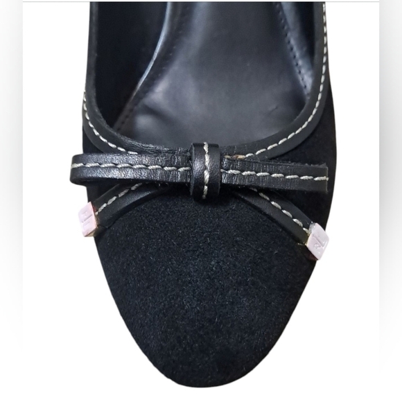Lauren Ralph Lauren Bernee Black Suede Wedge – Size 10B - Picture 3 of 16